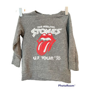 H & M Rolling Stones US Tour '78 Boy Baby Sweatshirt 1.5/2 Years Snap Shoulder